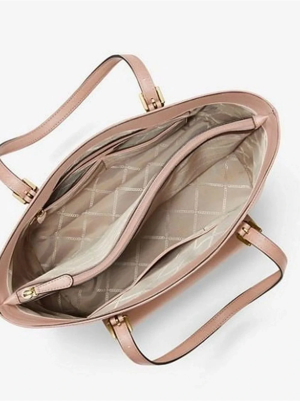 Michael Kors Blush Pink Leather Tote with Front Pocket
